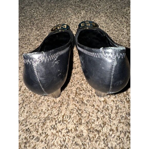 Tory Burch Sophie Wedge Mestico Leather Size 5.5 - Picture 4 of 6